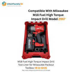 Milwaukee M18 Fuel Impact Wrench Liner – Packout Organizer Insert (Model 2967)