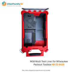 M18 Multi-Tool Liner for Milwaukee Packout Organizer – Blade Storage, Shock-Resistant Insert