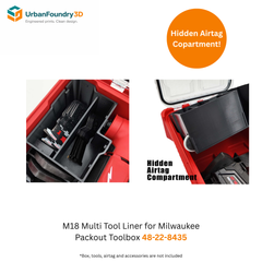 M18 Multi-Tool Liner for Milwaukee Packout Organizer – Blade Storage, Shock-Resistant Insert